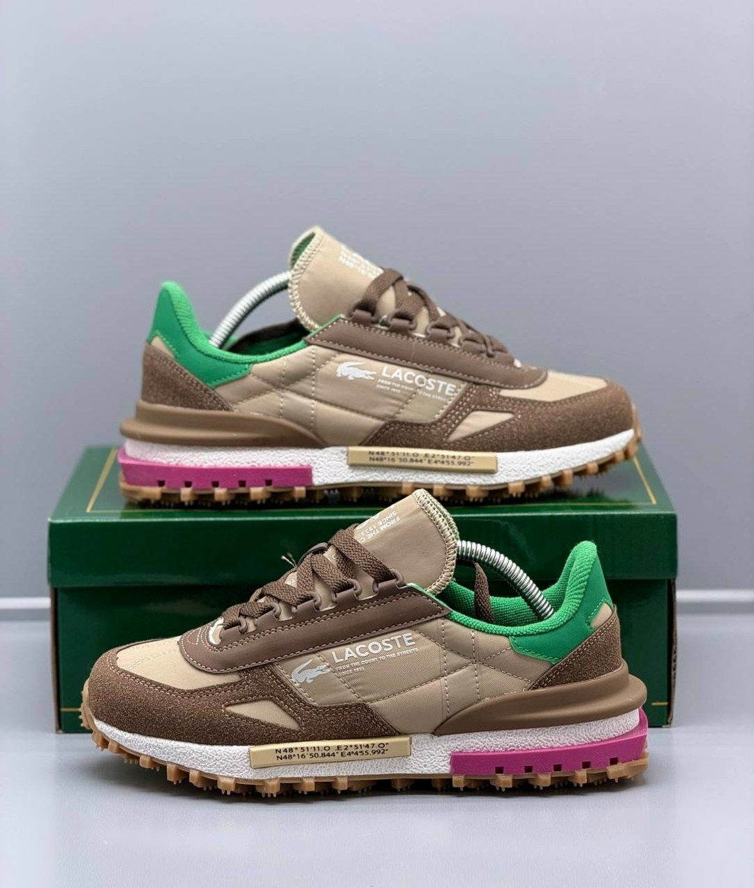 кроссовки lacoste,кроссовки женские lacoste elite active коричневый,кроссовки lacoste elite active,lacoste low-top casual shoes women's light brown green,кроссовки для образа жизни женские низкие laco