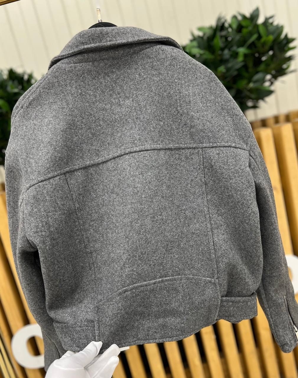 пальто косуха,куртка косуха кашемировая,женская косуха,куртка из пальтовой ткани серая,куртка из пальтовой ткани