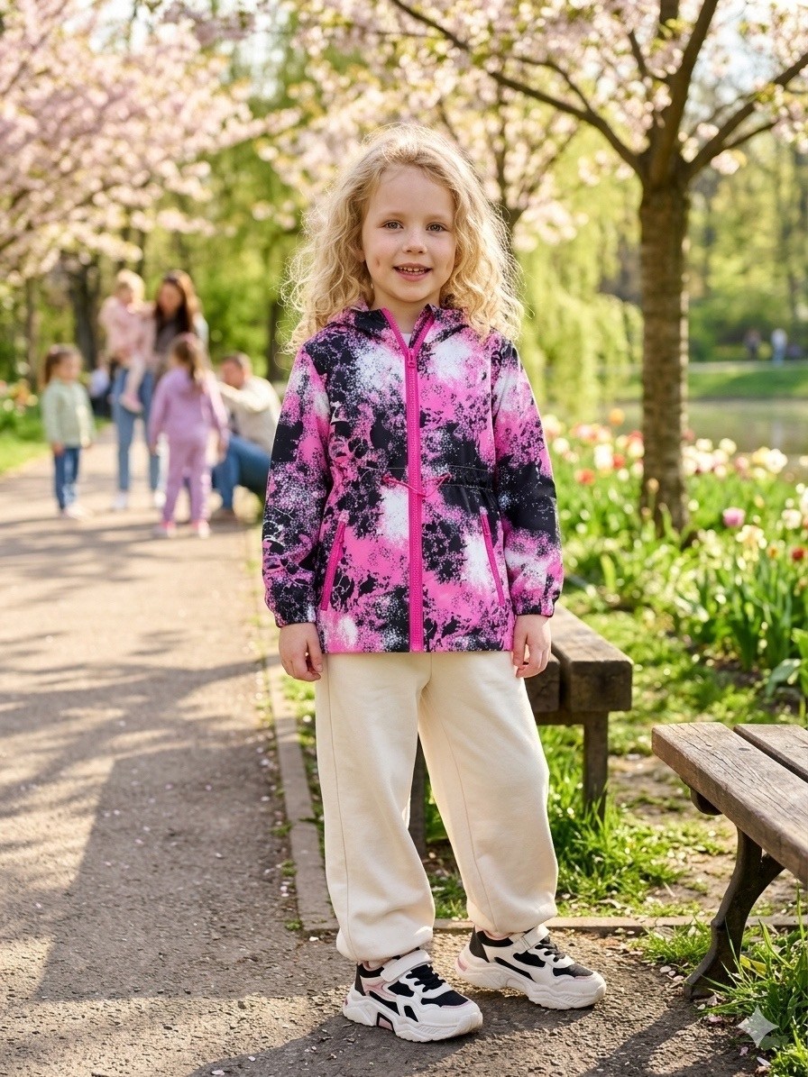 ветровка крошка-морошка,ветровка на флисе,демисезонная куртка,ветровка для девочек,ветровка для девочки на флисе