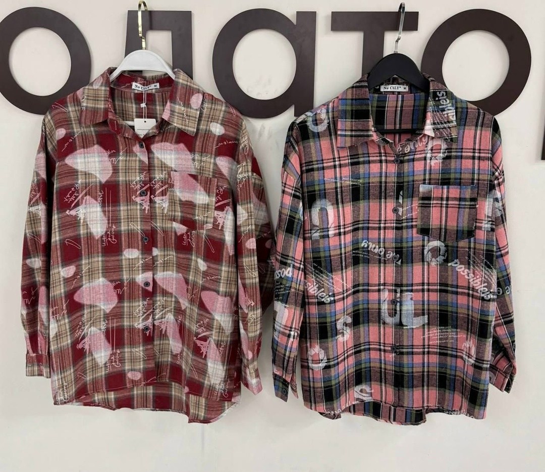 рубашка в клетку,клетчатая рубашка,рубашка,женские блузки и рубашки,рубашка оверсайз в клетку хлопковая monolog