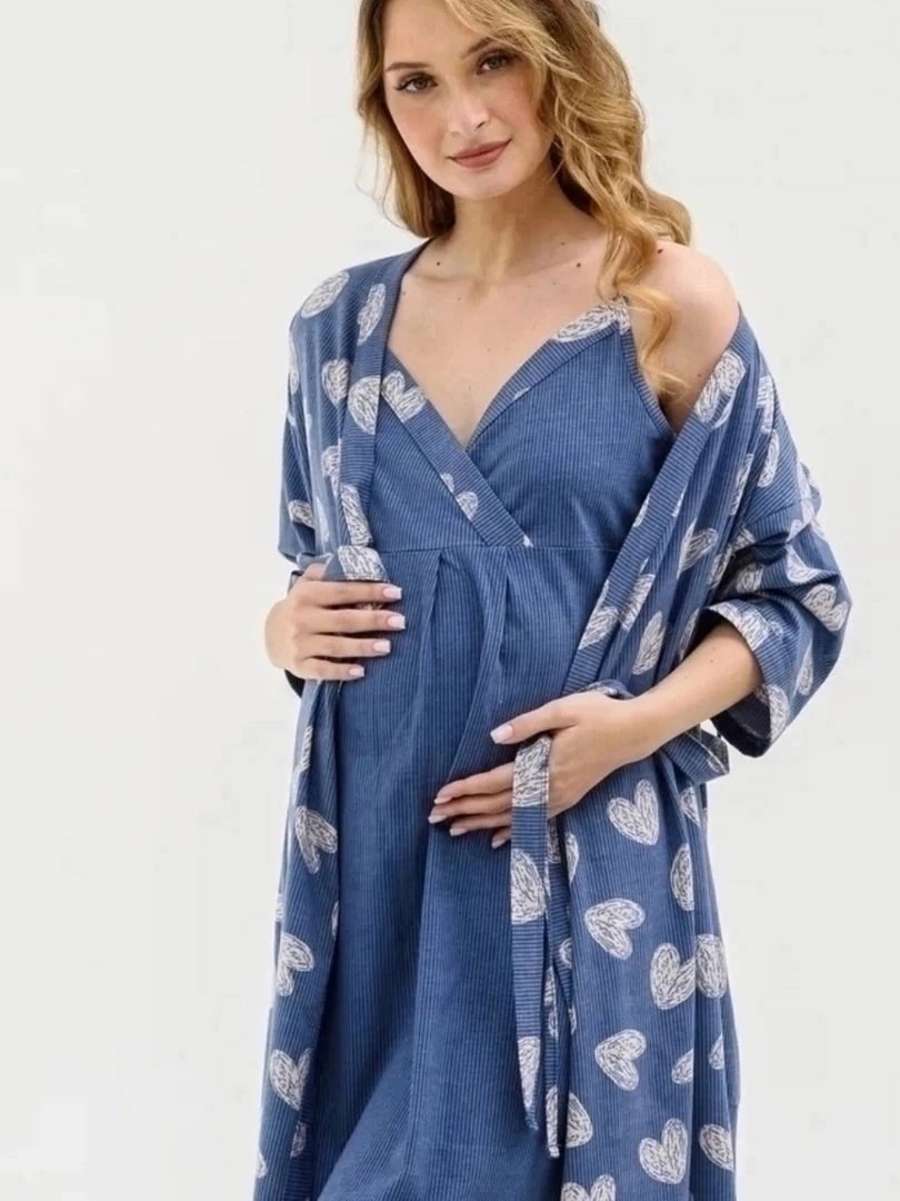 халат и сорочка для беременных и кормящих в роддом,халат и сорочка для беременных и кормящих,сорочка для беременных и кормящих в роддом,комплект халат и сорочка для беременных и кормящих,халат и сороч