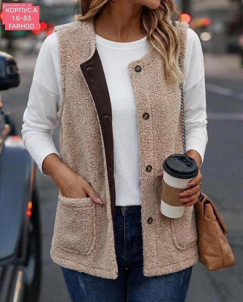 теплый жилет,женские жилеты,жилет повседневный,женские жилетки,меховая жилет
