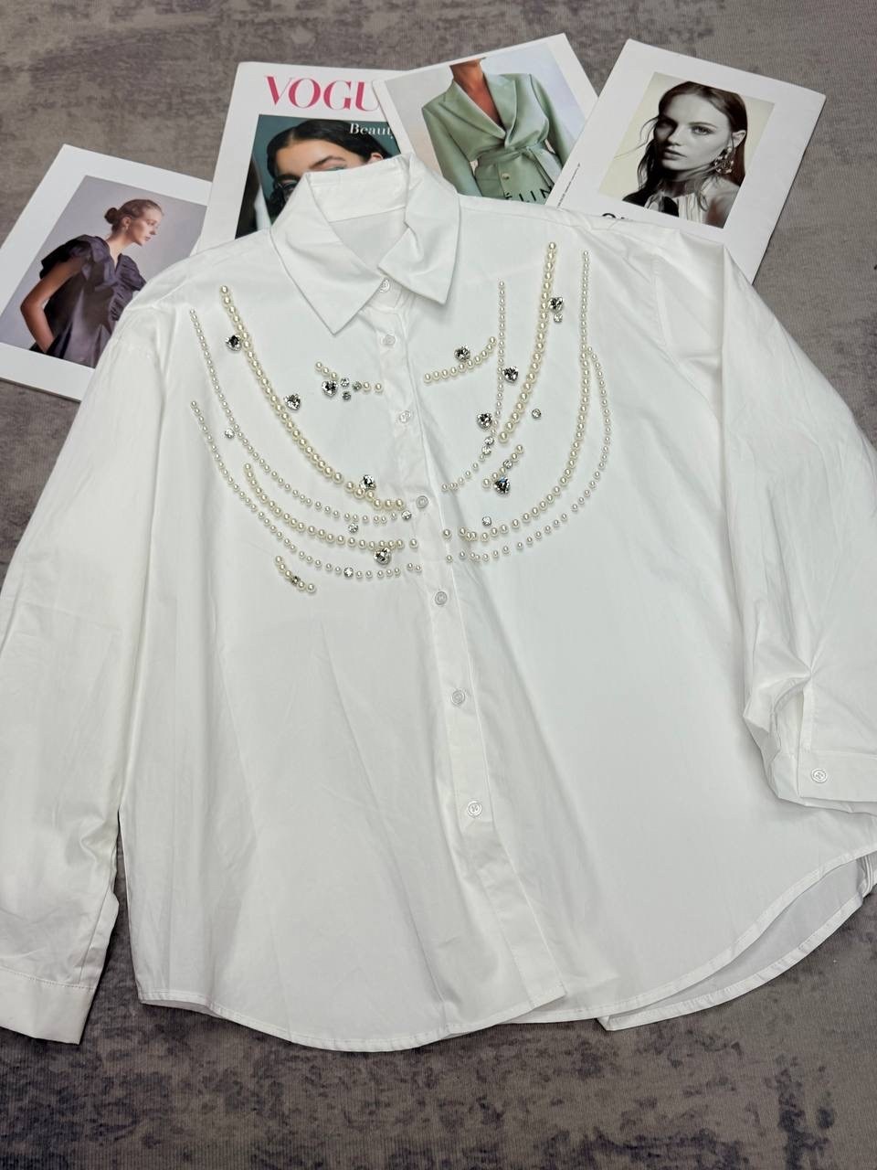 рубашка модная,рубашка женская,рубашка со стразами,белая рубашка со стразами,рубашка блузка