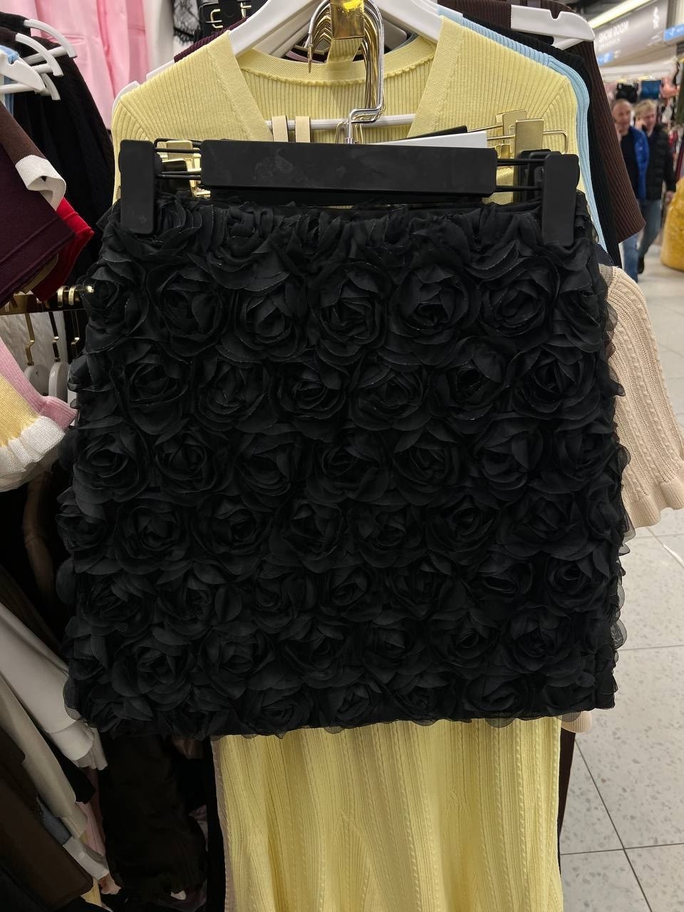 женская трехмерная юбка с украшением розы,юбка с цветами,юбка,женская юбка,юбка мини