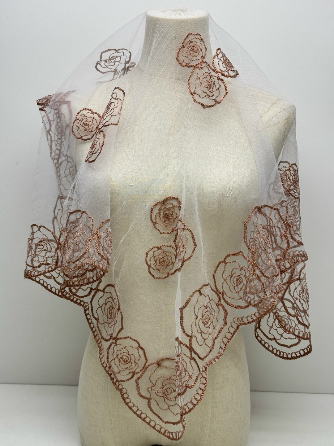 шарф кружевной ниспадающий шаль с кистями православный mila-safi,кружевной платок,палантин женские,накидка,женские платки