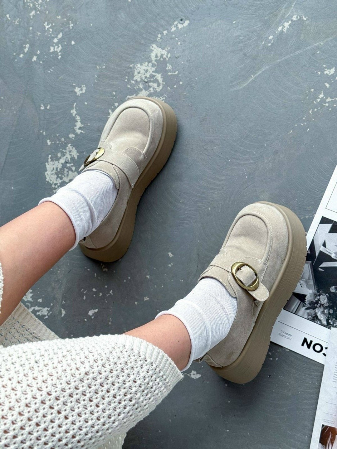 , женская, повседневные, на плоской подошве,лоферы замш