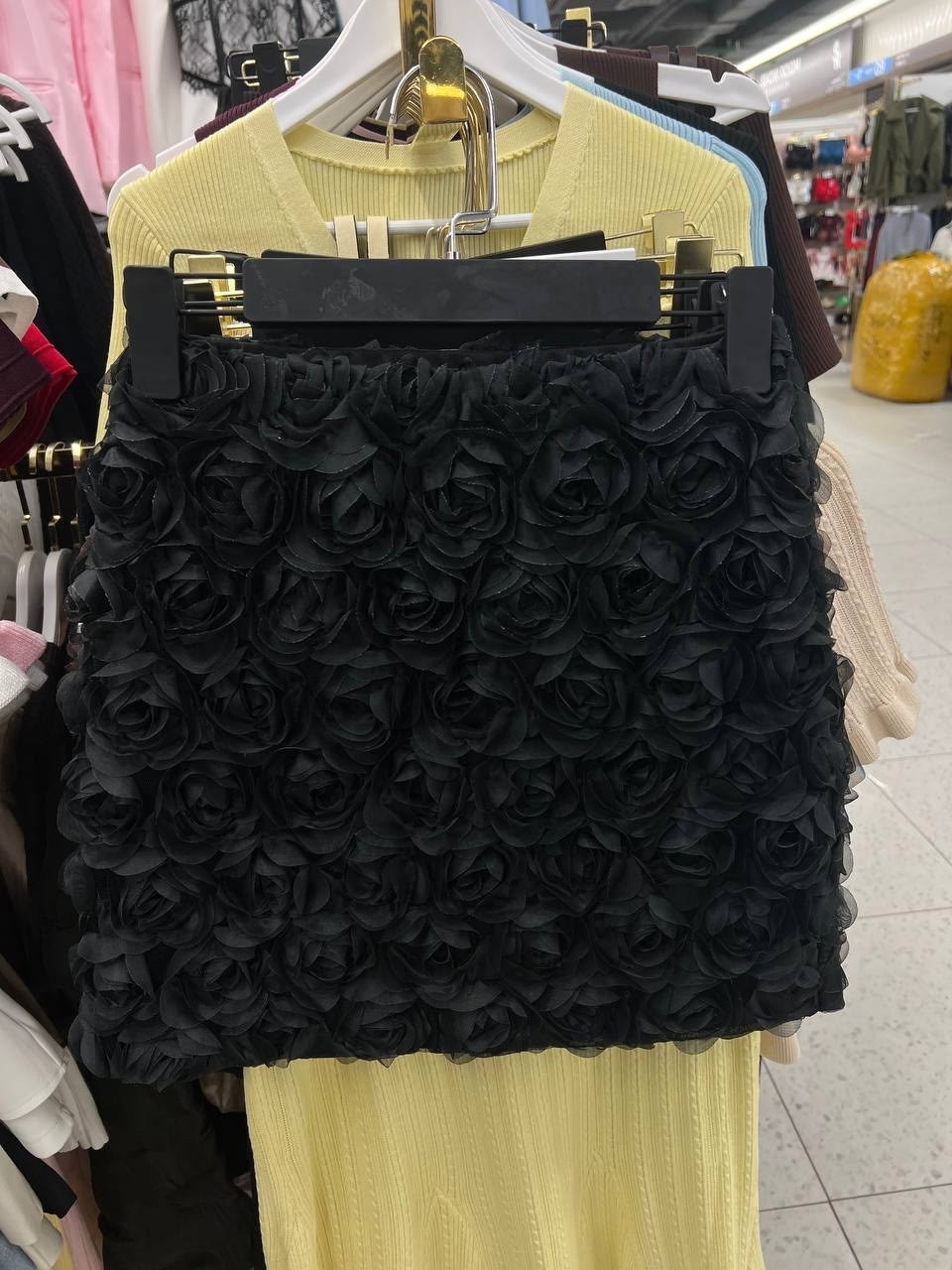 женская трехмерная юбка с украшением розы,юбка с цветами,юбка,женская юбка,юбка мини