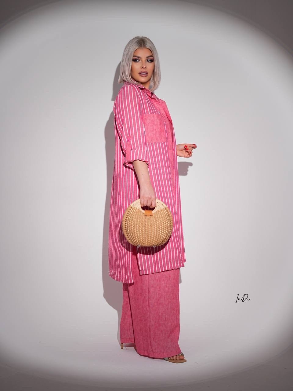 стильные костюмы,костюм женский,костюм летний со штанами жатка leyla secret,брючный комплект