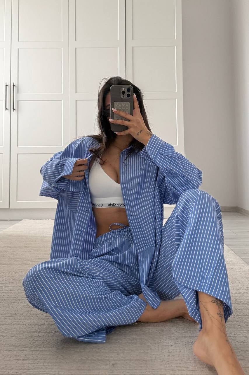 женский брючный костюм из легкой льняной ткани,летний костюм в пижамном стиле,костюм пижамный,пижама женская,костюм в пижамном стиле