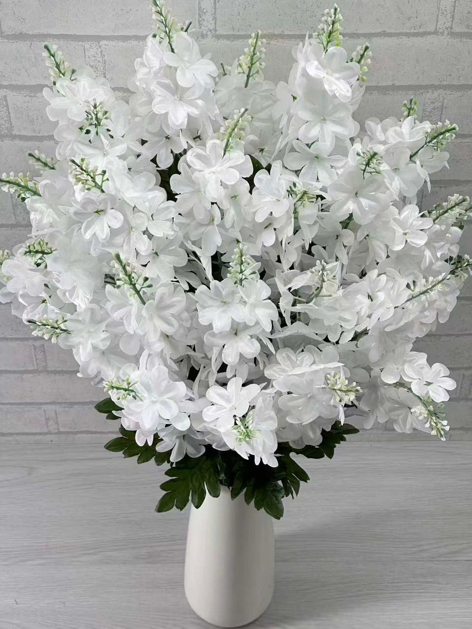 цветок искусственная,маттиола белая,цветок дельфиниум,букет для декора,цветами
