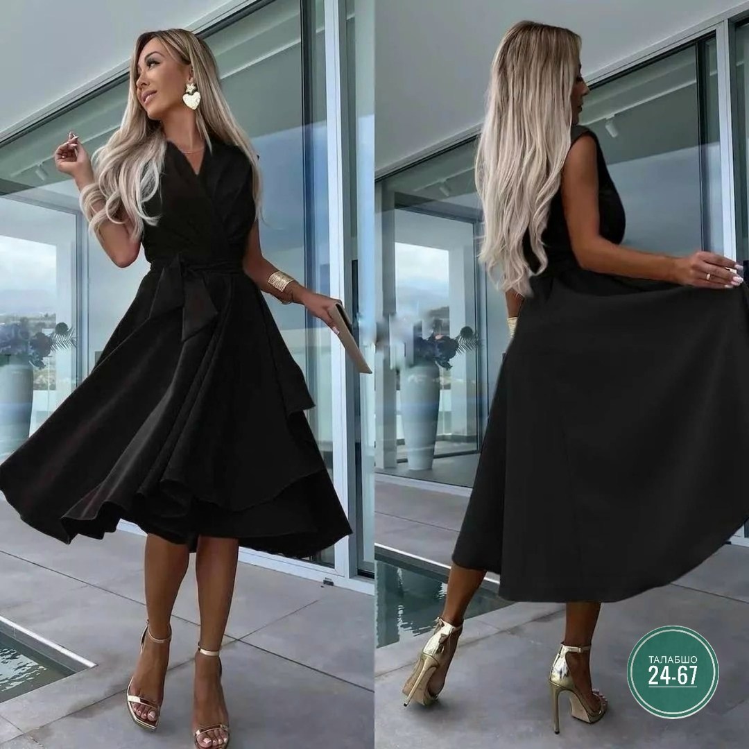 платье 👗,платье идеальное,платье миди,женское платье ткань лайт,черное платье