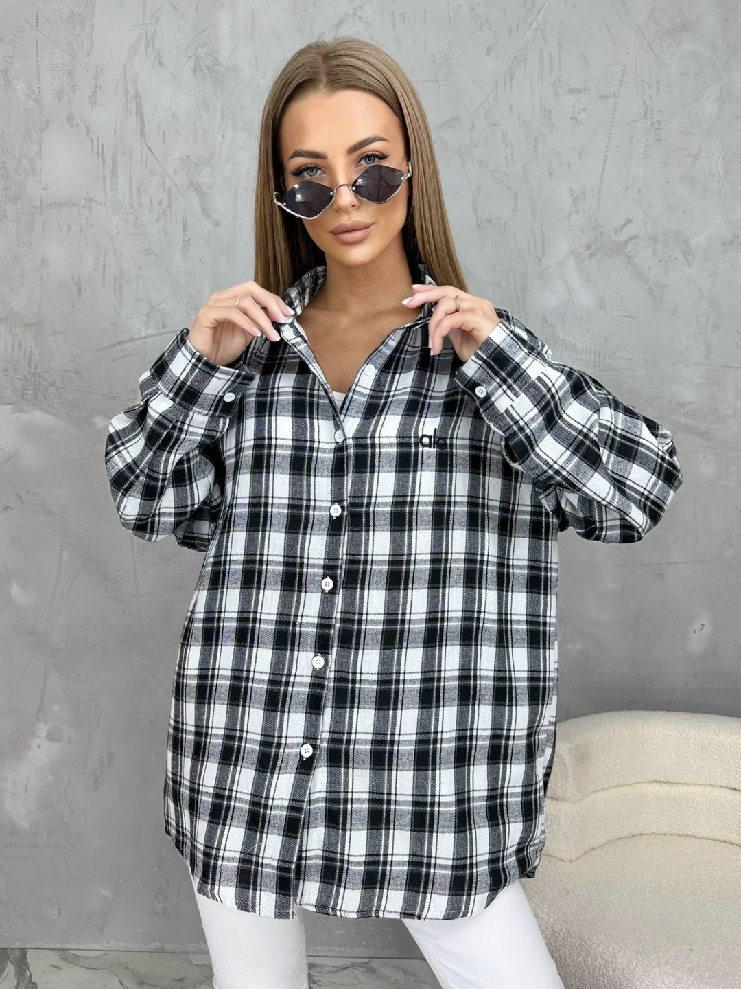 женская рубашка оверсайз в клетку,рубашка в клетку,женская рубашка,рубашка в клетку женская,рубашка