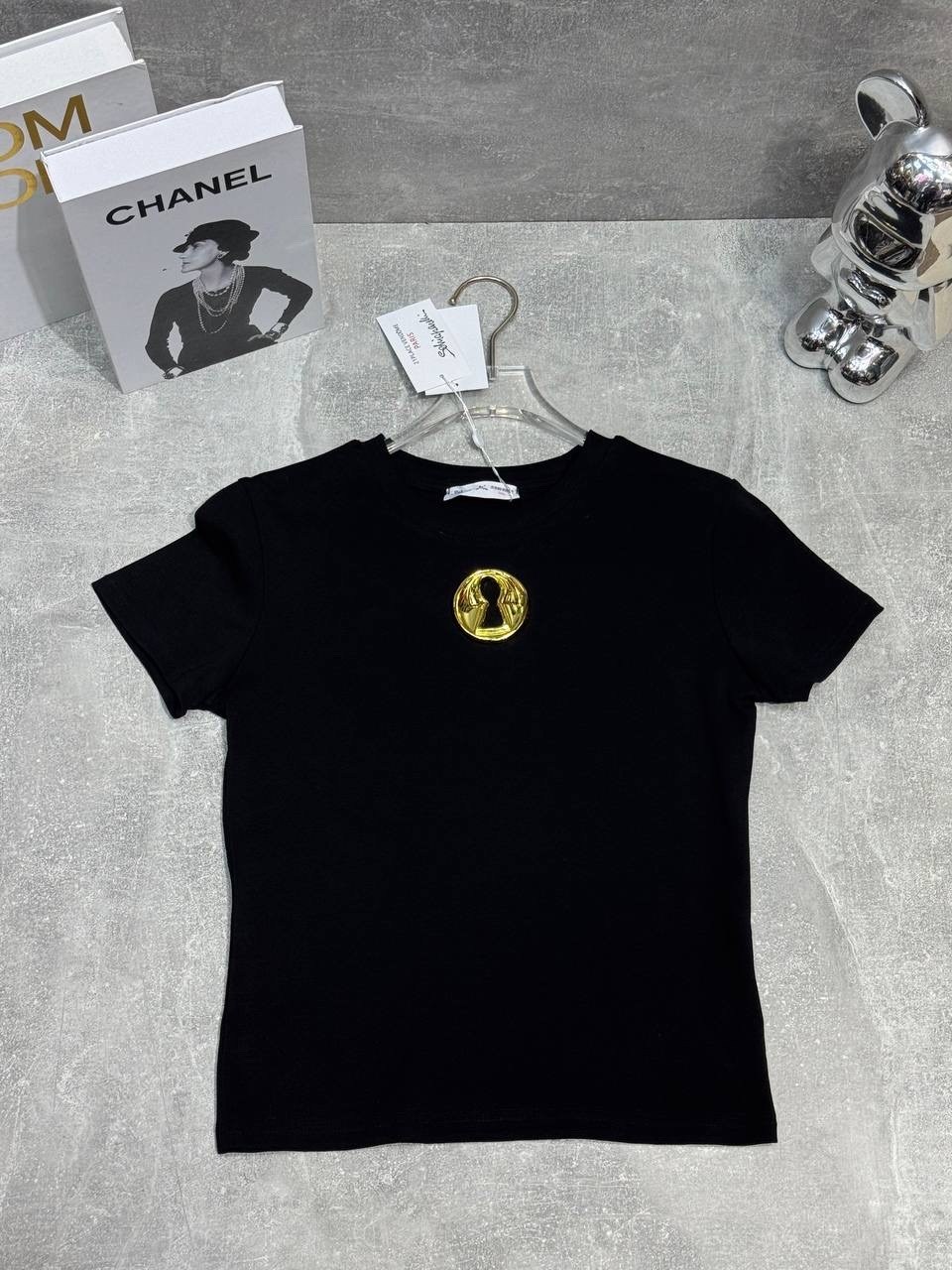 футболка versace jeans couture черный,версаче футболка,футболка,женская футболка,футболка versace черный