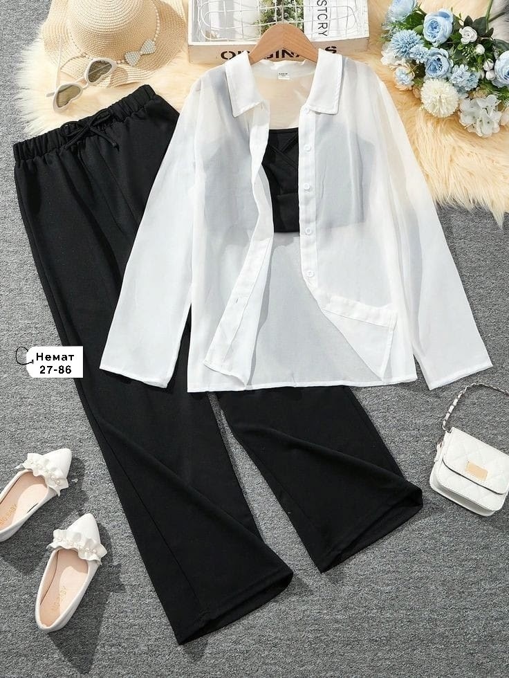 шифоновая рубашка,комплект костюм,шифоновая блузка,женские костюмы,брючный комплект