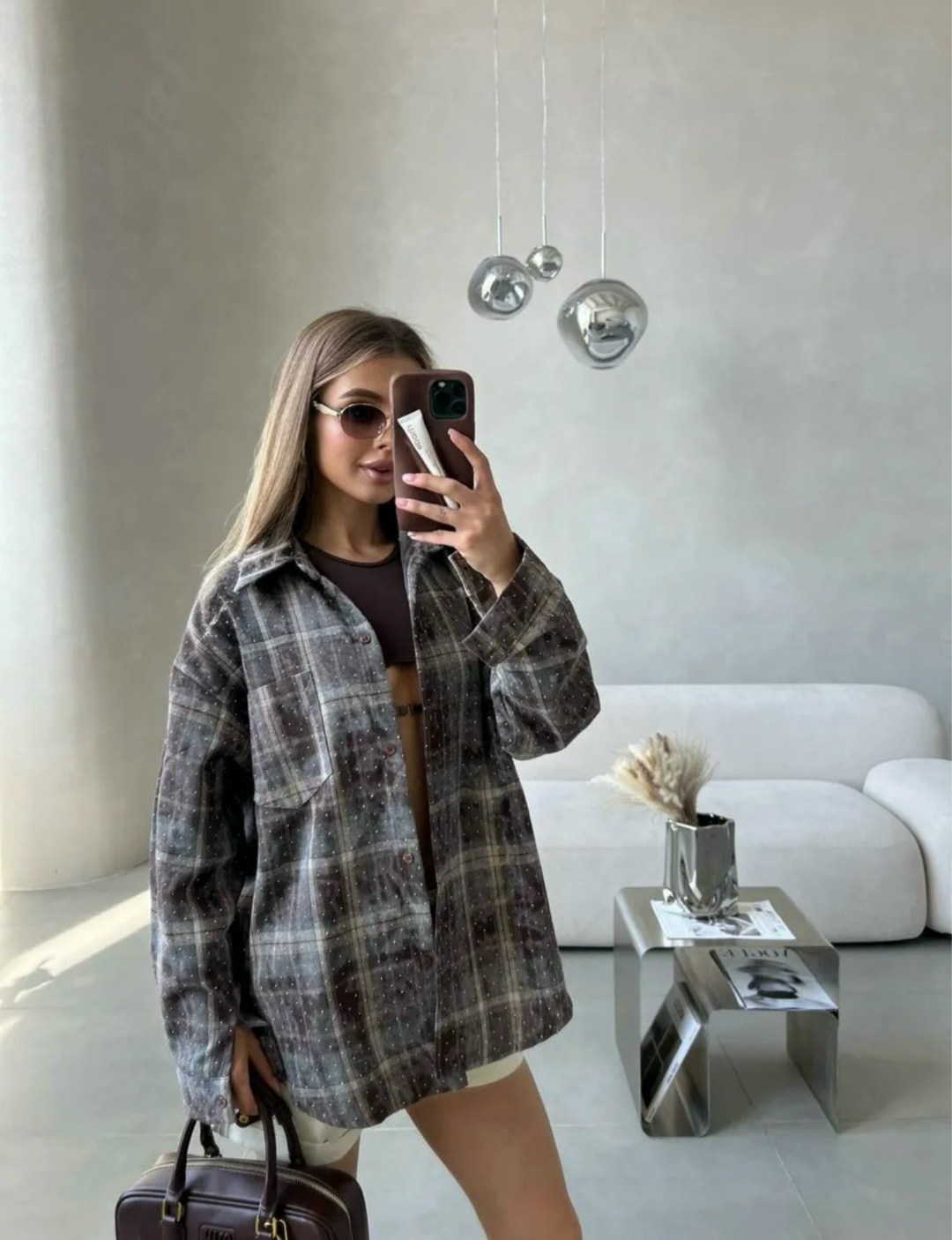 женская рубашка оверсайз в клетку,женская рубашка варёнка в клетку,женская рубашка в клетку,рубашка женская,рубашка в клетку оверсайз