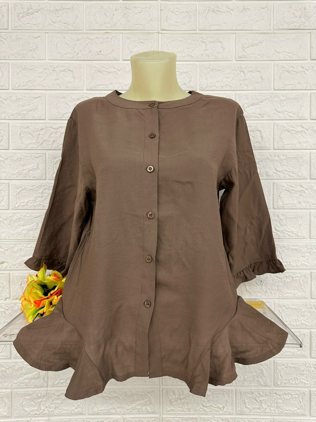 блузка модная,туника нарядная,блузка с оборками,блузка женская,рубашка желтая