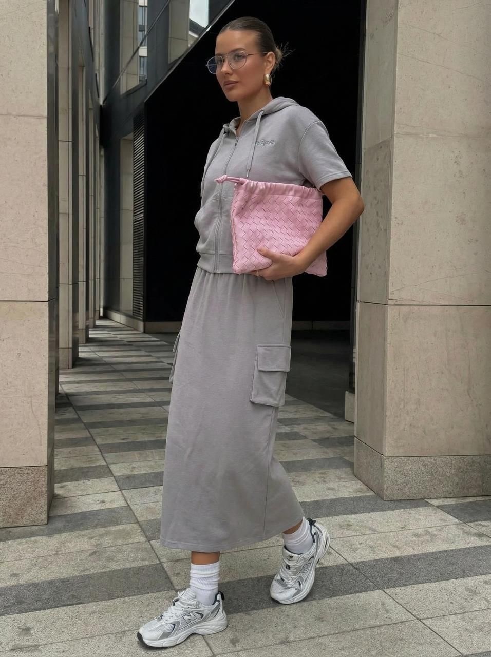 трикотажные костюмы,юбка карго,костюм с юбкой,стильный наряд