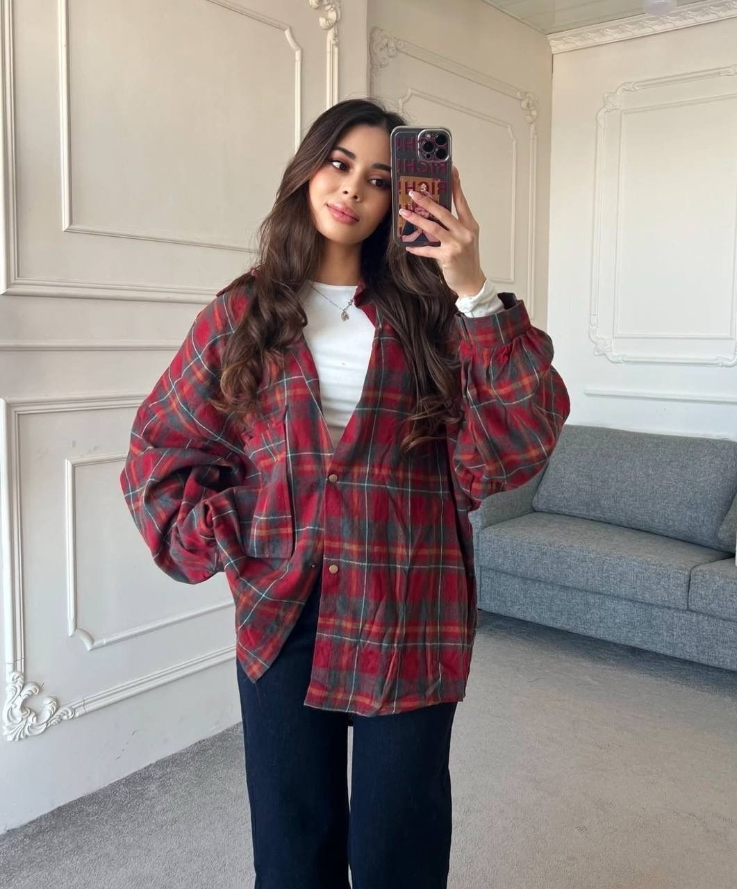 рубашка оверсайз в клетку,рубашка женская оверсайз,женская рубашка оверсайз в клетку,теплая рубашка оверсайз в клетку женская,рубашка женская в клетку