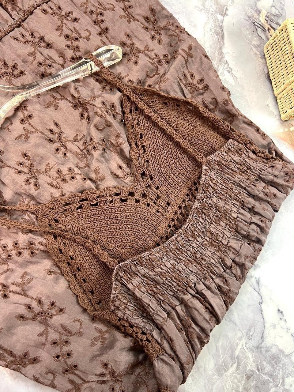 сарафан женский,платья,сарафан,мода платье,коричневое платье