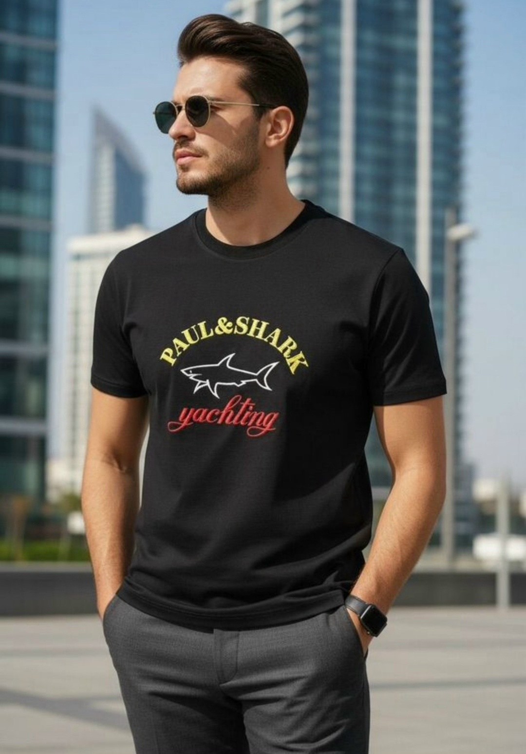 футболка мужская paul shark черная,футболки пауль шарк мужские,футболки мужские,футболка paul and shark,стильная футболка