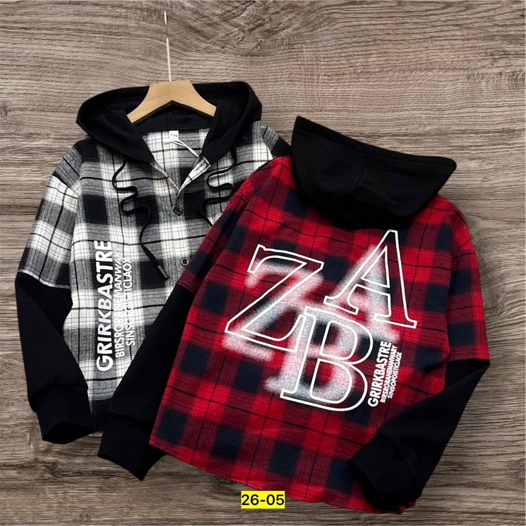 детская рубашка,рубашка для мальчика,рубашка в клетку с капюшоном,рубашка с капюшоном,рубашка клетчатая комбинированная с капюшоном