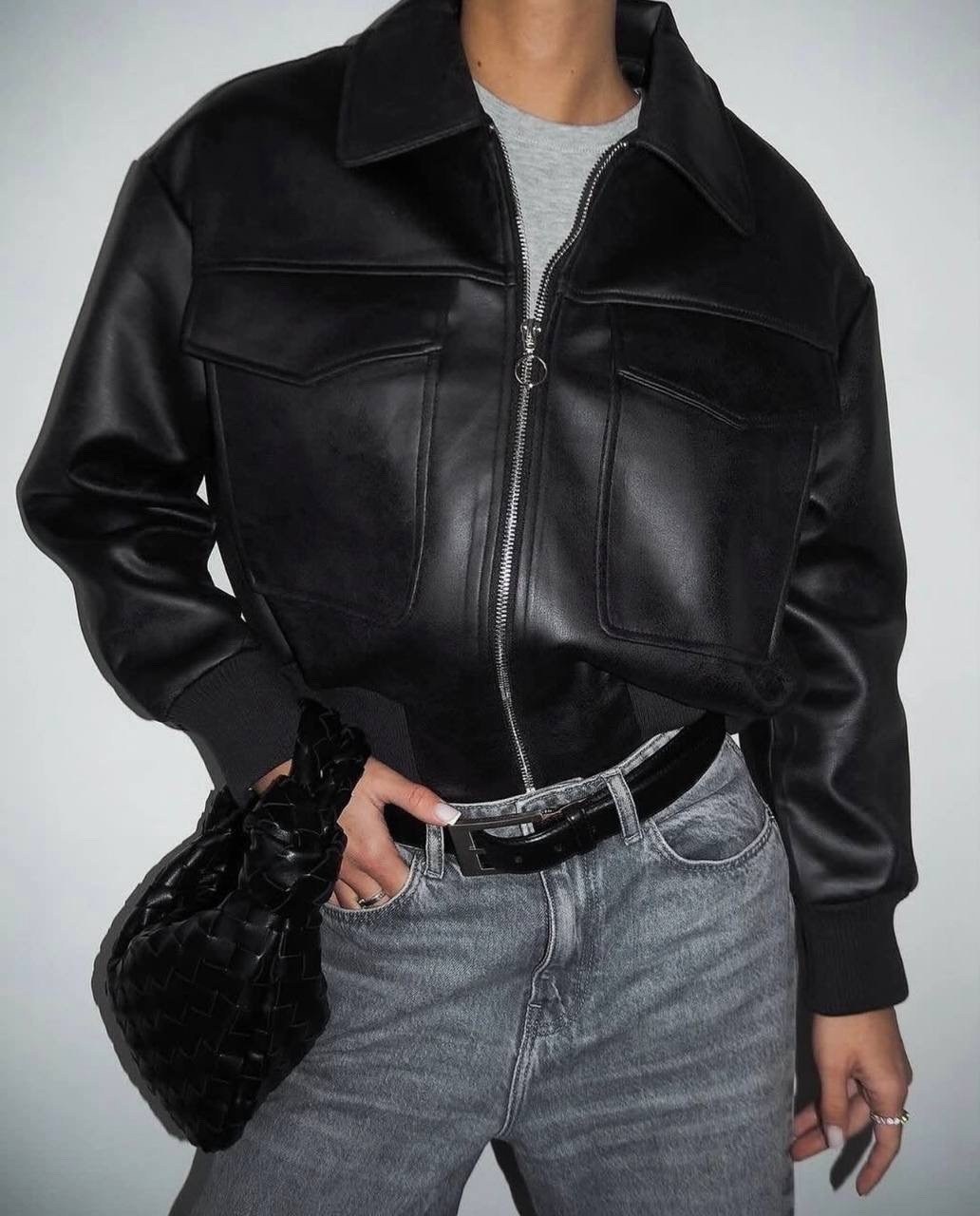 кожаная куртка,женская кожаная куртка,куртка бомбер,оверсайз куртка,косуха куртка