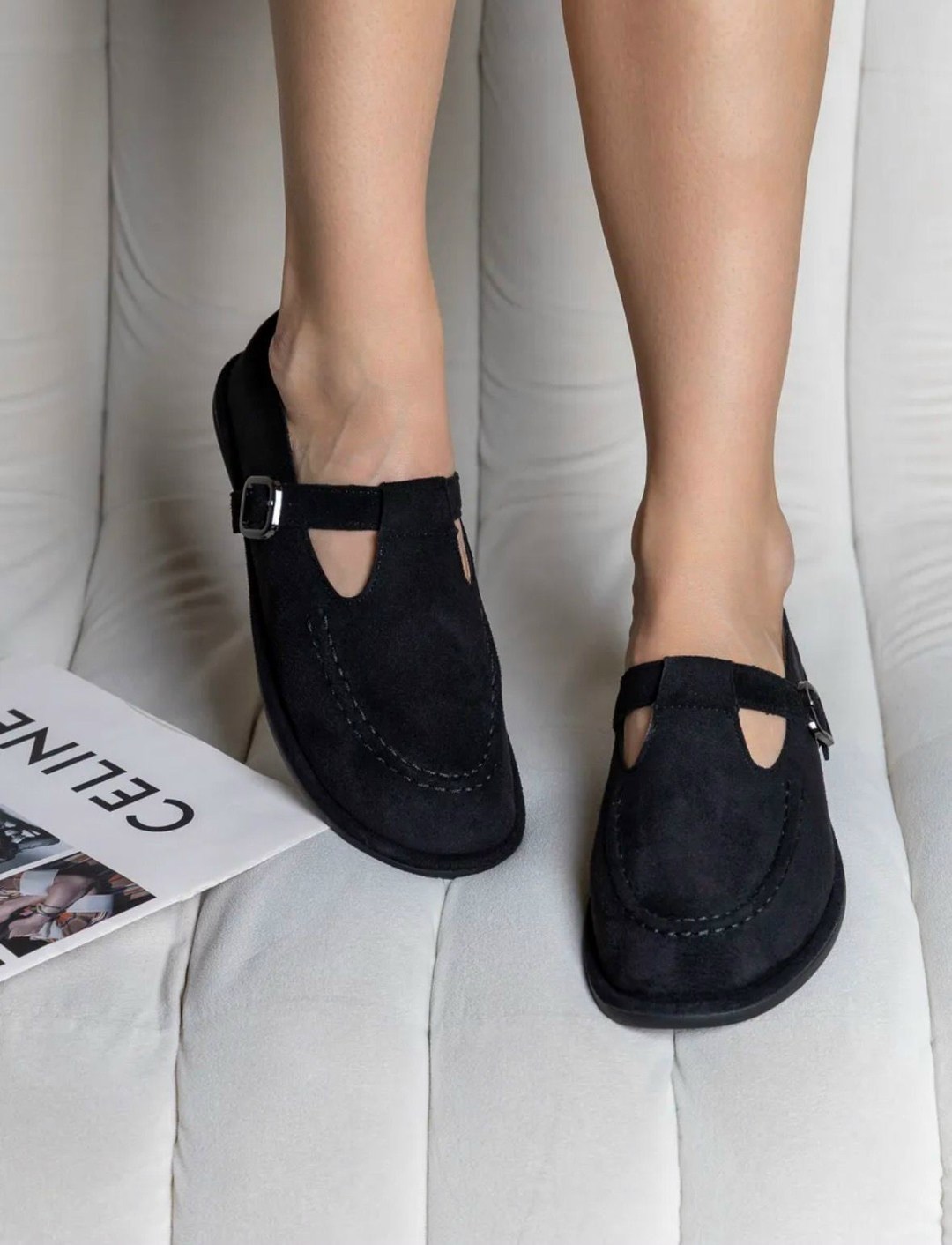 лоферы замшевые, женская лоферы натуральная замша,лоферы коричневые с ремешком замшевые,,лоферы замшевые на плоской подошве