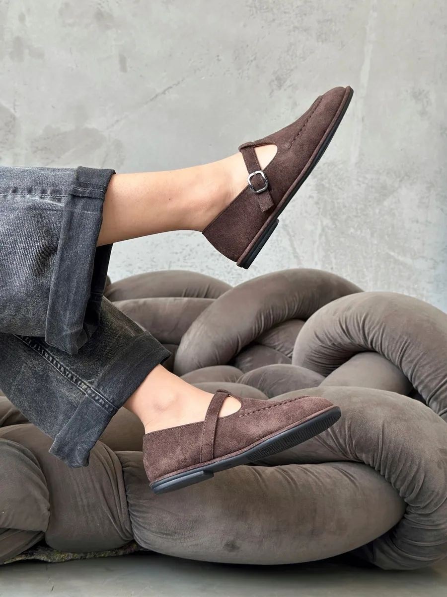 лоферы замшевые, женская лоферы натуральная замша,лоферы коричневые с ремешком замшевые,,лоферы замшевые на плоской подошве