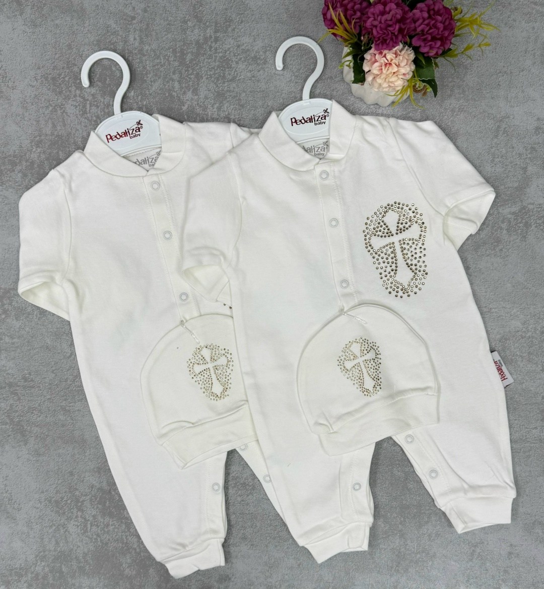 комплект на выписку трия,комплект комбинезон,одежда для новорожденного,комплект на выписку,крестильные комплекты