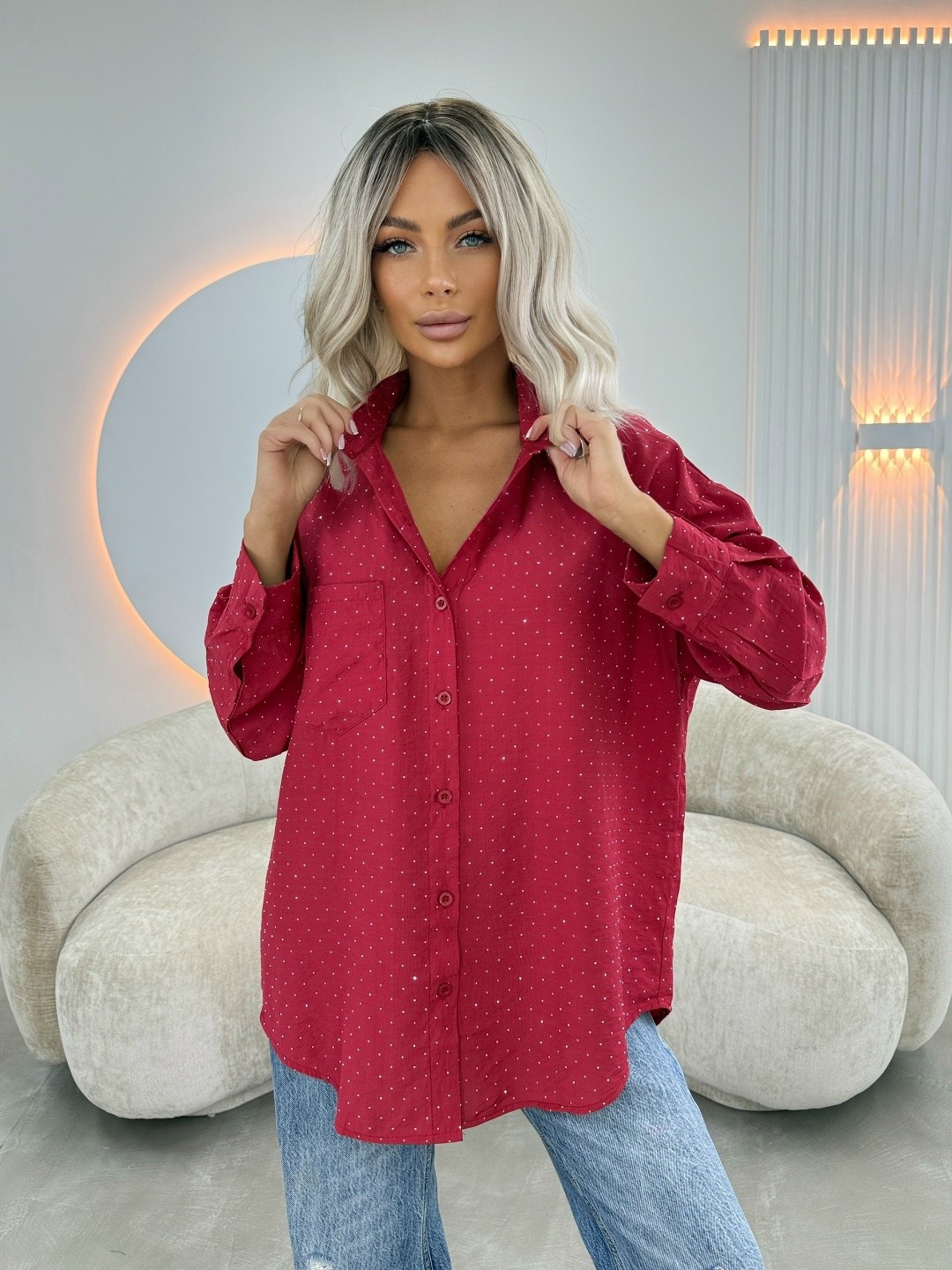 женская рубашка,рубашка джинсовая оверсайз цвет голубой,рубашка,голубая рубашка оверсайз,однотонная рубашка