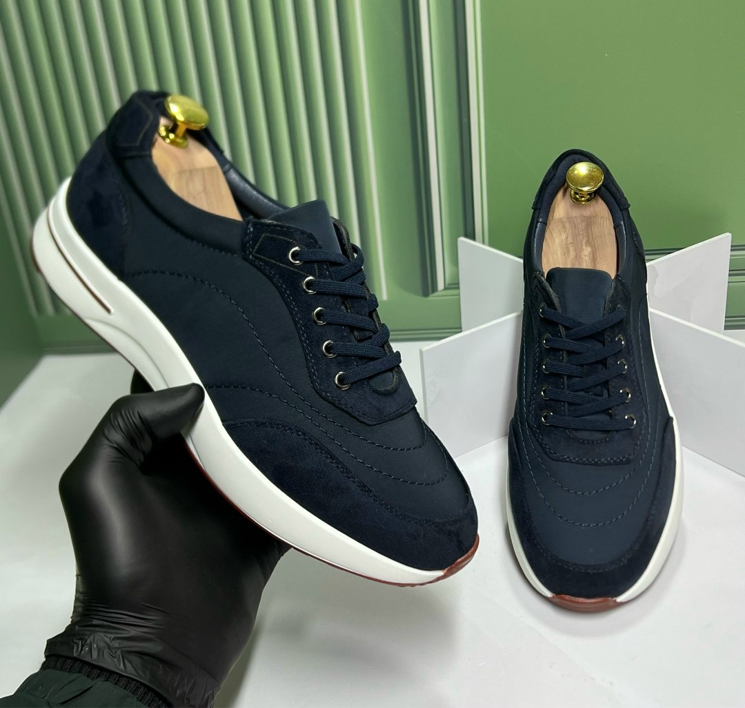 кроссовки loro piana,замшевые кроссовки loro piana week end walk - blue,кроссовки мужские,кроссовка мужской,