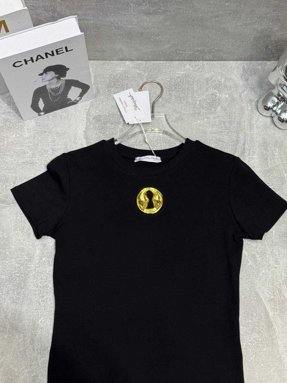 футболка versace jeans couture черный,версаче футболка,футболка,женская футболка,футболка versace черный