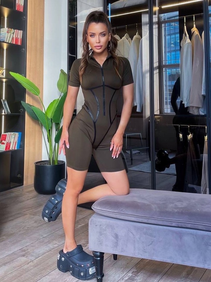 женский спортивный комбинезон,спортивный комбинезон,женский облегающий комбинезон на молнии с,женские комбинезоны,сексуальный спортивный комбинезон