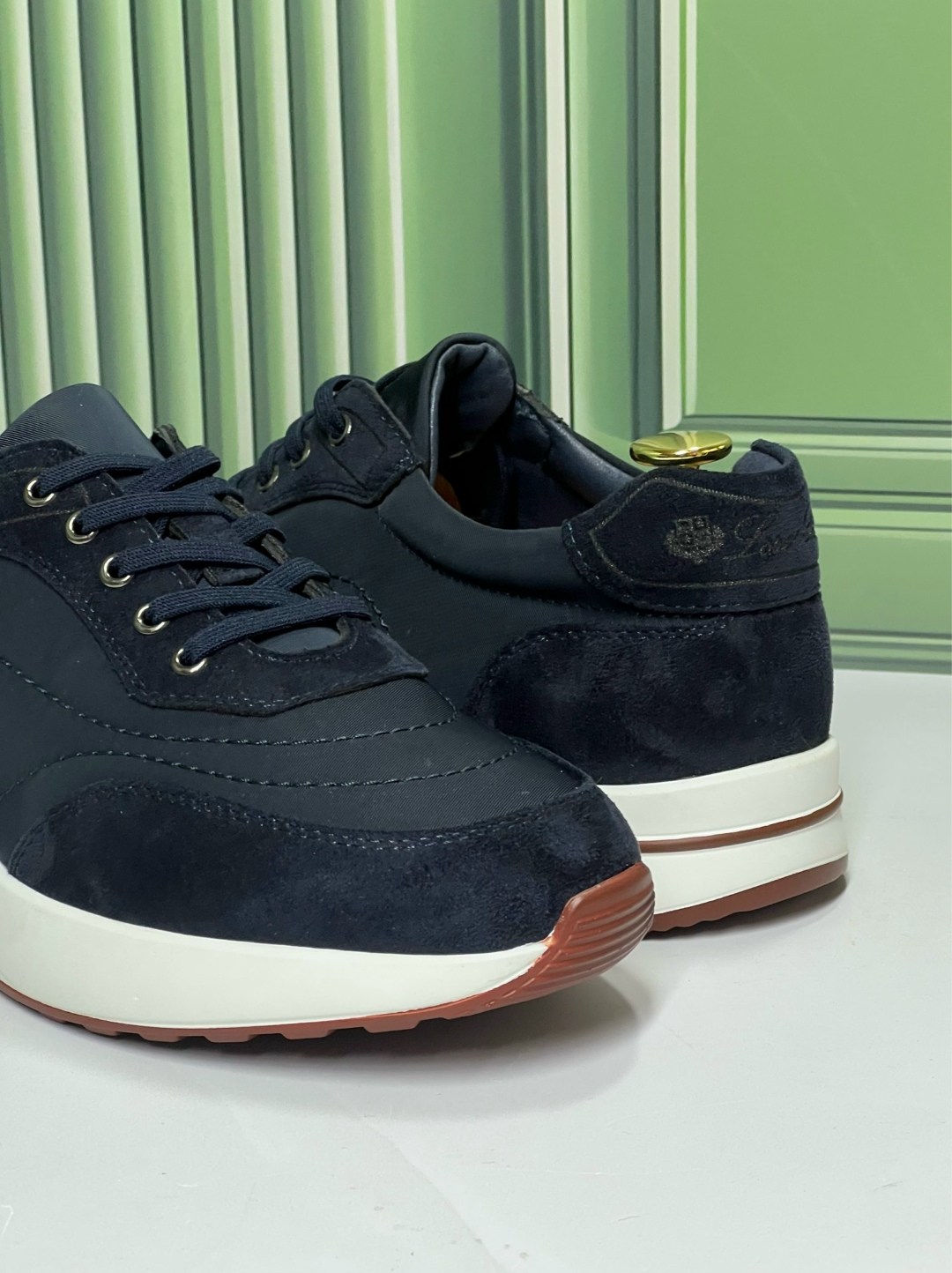 кроссовки loro piana,замшевые кроссовки loro piana week end walk - blue,кроссовки мужские,кроссовка мужской,