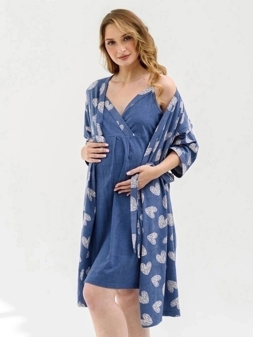 халат и сорочка для беременных и кормящих в роддом,халат и сорочка для беременных и кормящих,сорочка для беременных и кормящих в роддом,комплект халат и сорочка для беременных и кормящих,халат и сороч