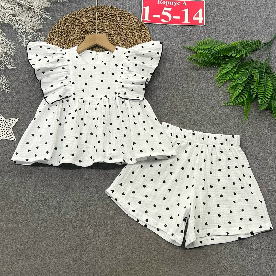 костюм для девочек,летние костюмы,летний костюм для девочек,детский летний костюм,муслиновый костюм для девочки