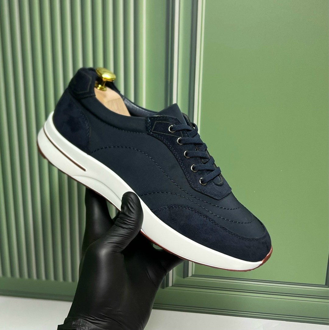 кроссовки loro piana,замшевые кроссовки loro piana week end walk - blue,кроссовки мужские,кроссовка мужской,