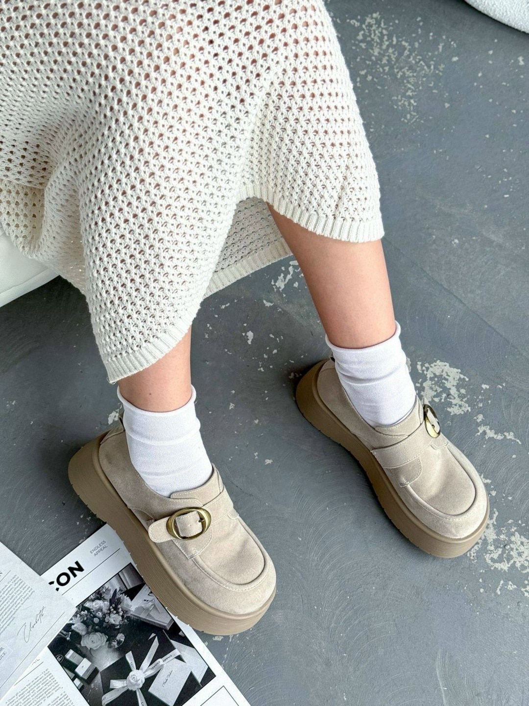 , женская, повседневные, на плоской подошве,лоферы замш