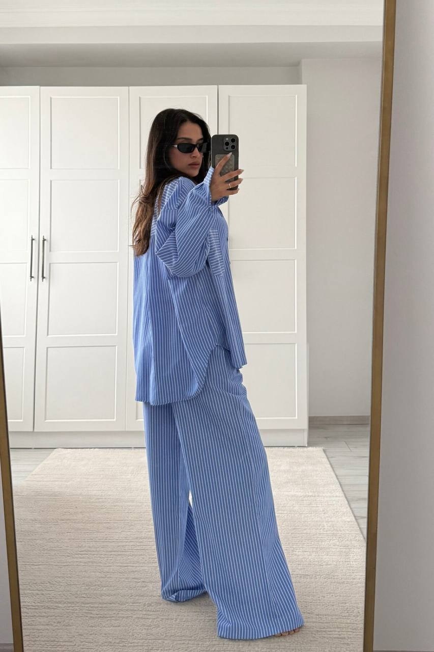 женский брючный костюм из легкой льняной ткани,летний костюм в пижамном стиле,костюм пижамный,пижама женская,костюм в пижамном стиле
