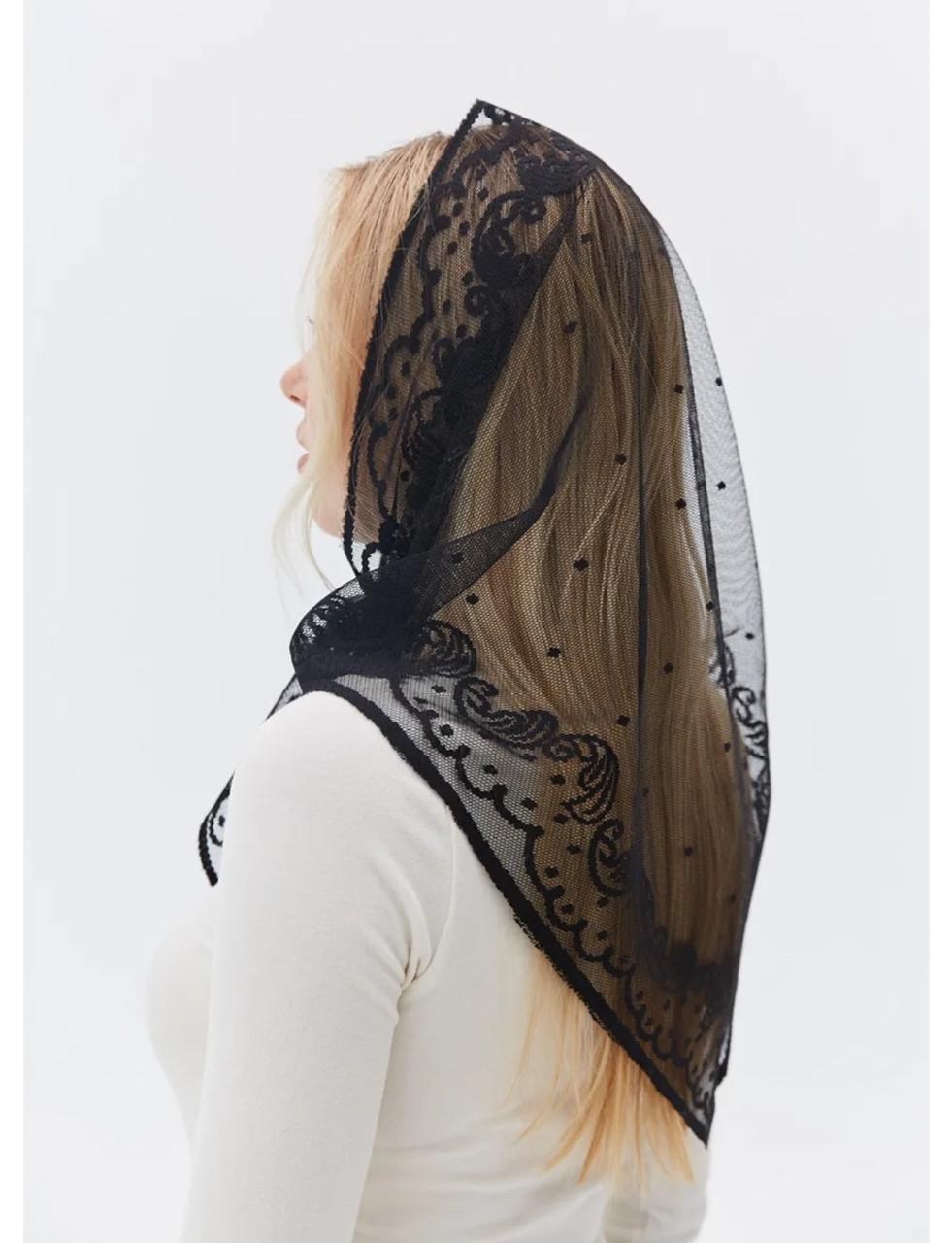 платок косынка нашплаток,платки косынка,кружевной платок,кружевная косынка,черный кружевной платок