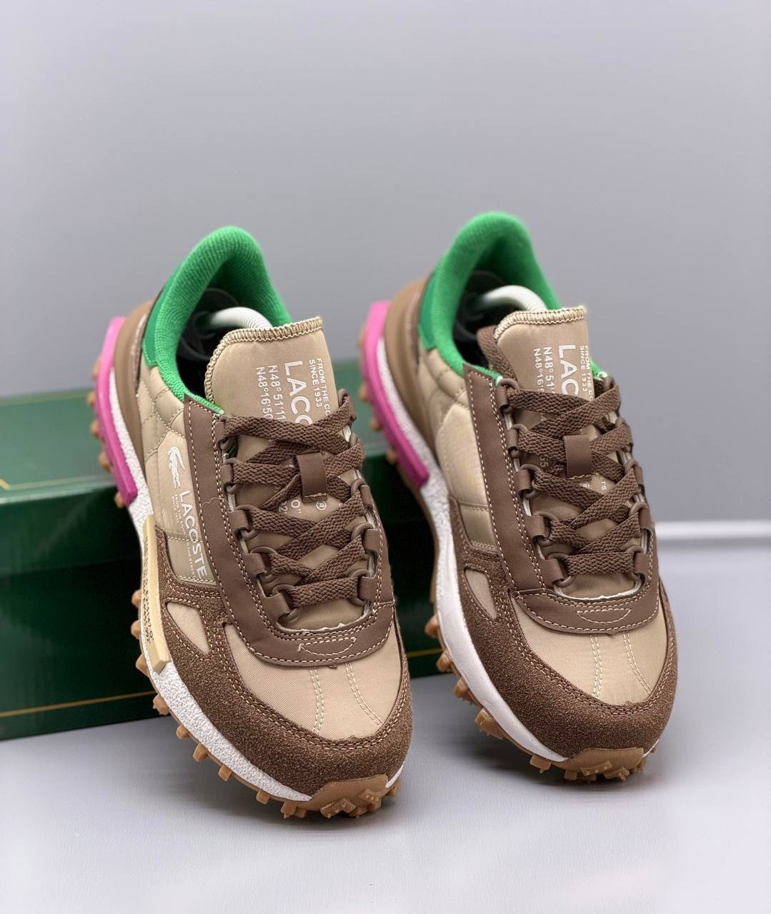 кроссовки lacoste,кроссовки женские lacoste elite active коричневый,кроссовки lacoste elite active,lacoste low-top casual shoes women's light brown green,кроссовки для образа жизни женские низкие laco