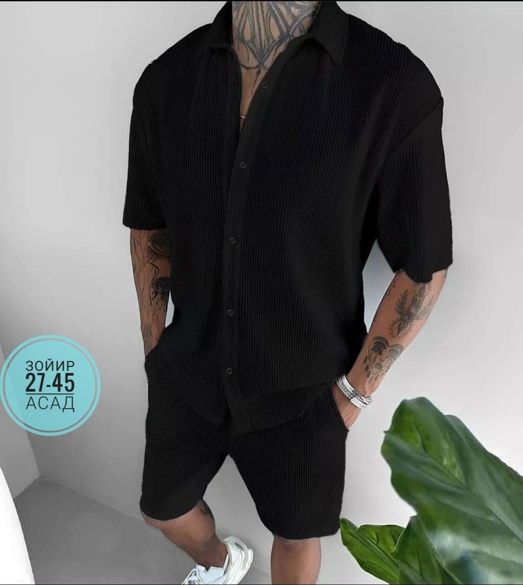 ,костюм рубашка и шорты,мужская мода,костюм летний мужской,костюм мужской с