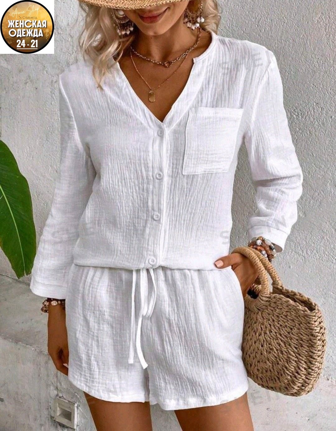 летние костюмы,костюм женский,женский костюм с шортами,костюм с шортами и рубашкой,летний костюм из натурального льна