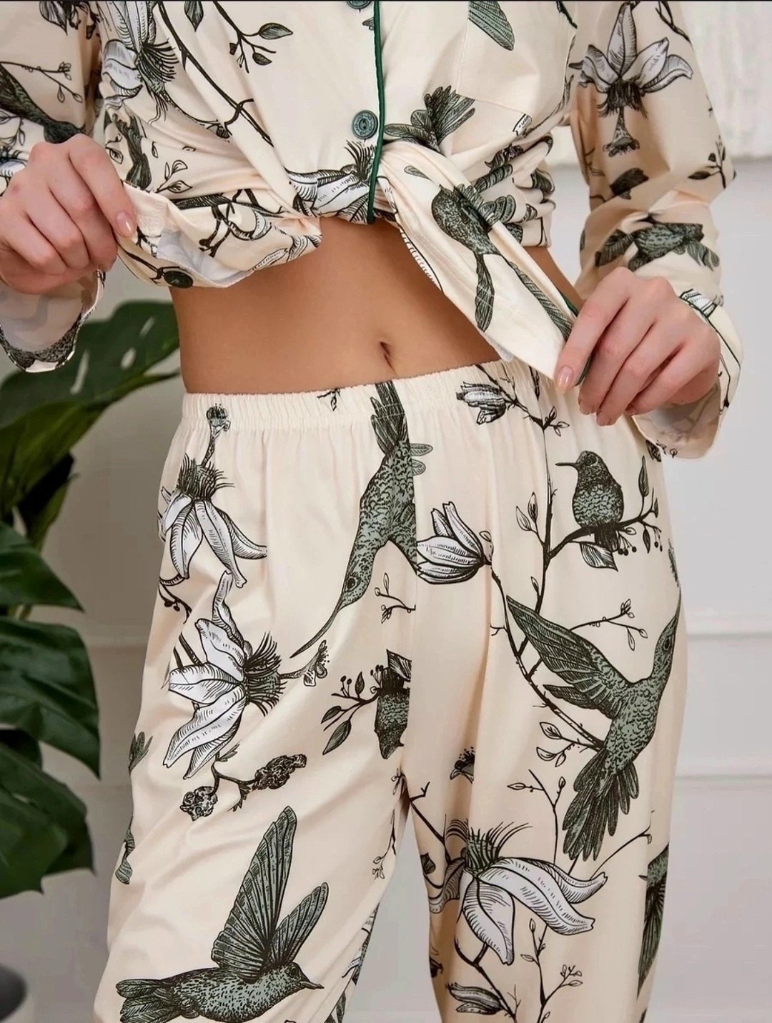 пижама женская со штанами sunlucky,пижама,женские пижамы - двойка,пижама женская со штанами sunlucky цвет зеленый, бежевый,женские пижамы