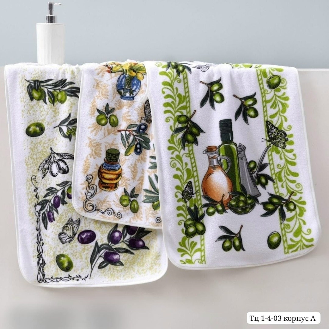 полотенца для кухни,кухонные полотенца,полотенца кухонные оливка,набор полотенец для кухни,махровое кухонное полотенце