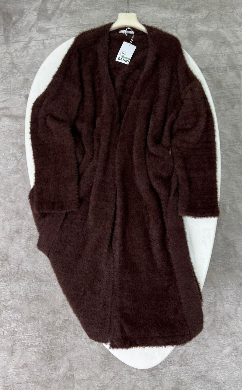 коричневый кардиган,стильные кардиганы,вязаные кардиганы,кардиган шоколадного цвета,длинный кардиган