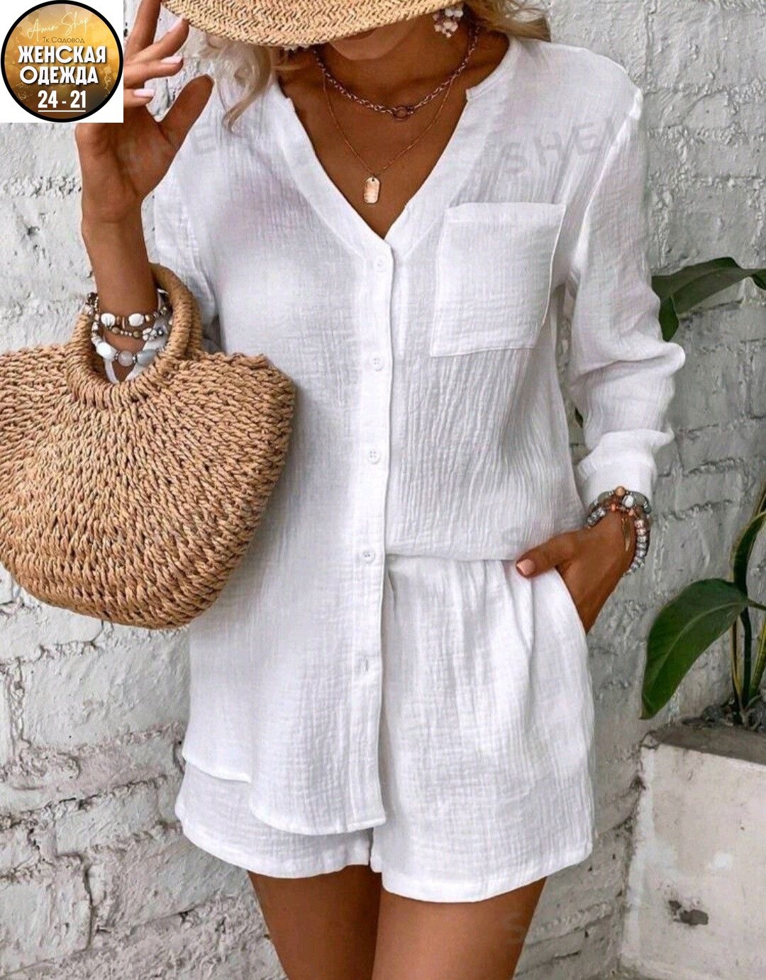 летние костюмы,костюм женский,женский костюм с шортами,костюм с шортами и рубашкой,летний костюм из натурального льна