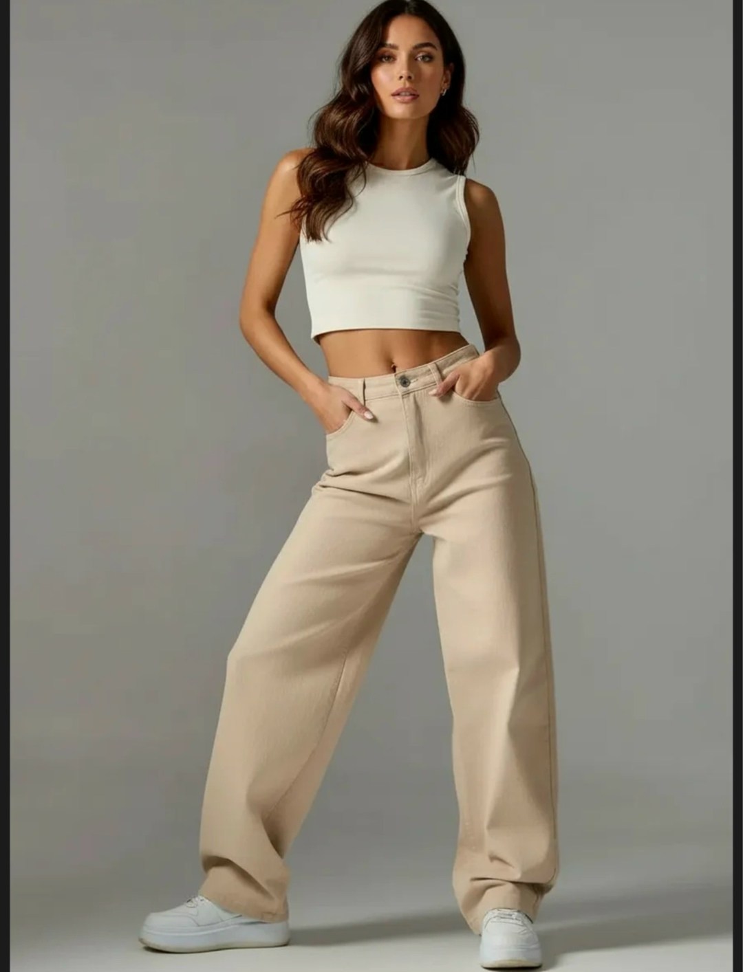 бежевые широкие джинсы,джинсы madmext бежевый,джинсы брюки,джинсы женские широкие