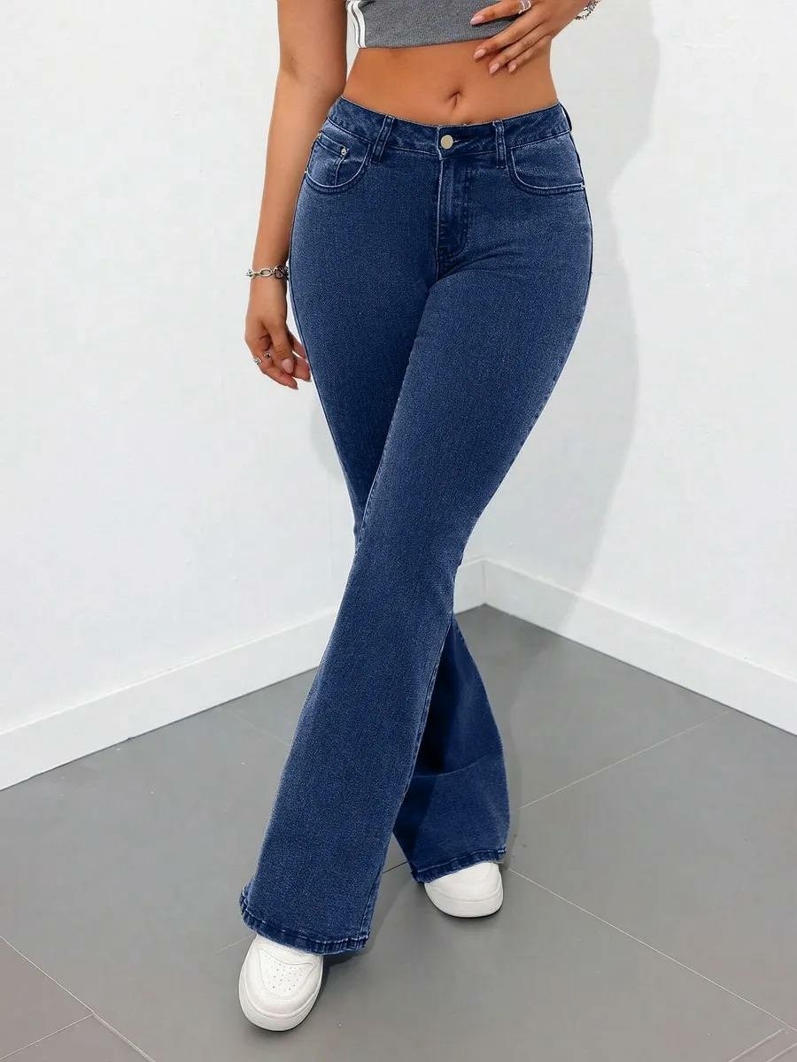 джинсы-клеш с высокой талией shein,женские джинсы клеш с высокой посадкой,джинсы клеш женские,женские джинсы,джинсы клеш