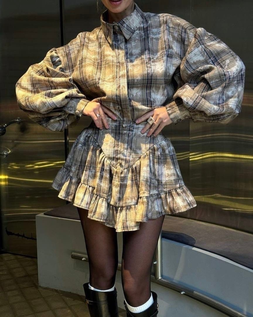 костюм юбка и рубашка,костюм женский с юбкой,женский костюм с юбкой и рубашкой,костюм рубашка и юбка в клетку,платья в клетку